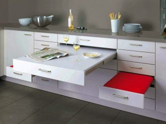 Mesa de cozinha dobrável (pequena, oval, vidro): Como escolher? Onde colocar? Como decorar?