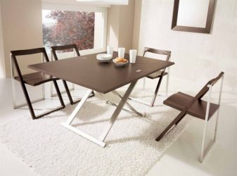 Mesa de cozinha dobrável (pequena, oval, vidro): Como escolher? Onde colocar? Como decorar?