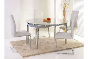 Mesa de cozinha dobrável (pequena, oval, vidro): Como escolher? Onde colocar? Como decorar?