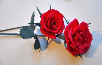Como fazer rosas de papel com as próprias mãos: Instruções passo a passo para iniciantes (mais de 190 fotos)