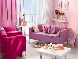 Conto de fadas rosa: 220+ (foto) combinações de opções no interior de salas diferentes