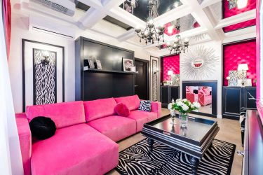 Conto de fadas rosa: 220+ (foto) combinações de opções no interior de salas diferentes