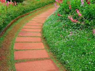 Como é bonito fazer caminhos de jardins com as próprias mãos a baixo custo? Mais de 180 fotos de opções suburbanas de diferentes materiais (telhas, plástico, borracha)
