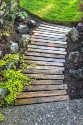 Como é bonito fazer caminhos de jardins com as próprias mãos a baixo custo? Mais de 180 fotos de opções suburbanas de diferentes materiais (telhas, plástico, borracha)