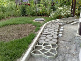 Como é bonito fazer caminhos de jardins com as próprias mãos a baixo custo? Mais de 180 fotos de opções suburbanas de diferentes materiais (telhas, plástico, borracha)
