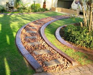 Como é bonito fazer caminhos de jardins com as próprias mãos a baixo custo? Mais de 180 fotos de opções suburbanas de diferentes materiais (telhas, plástico, borracha)
