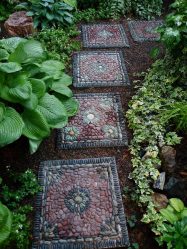 Como é bonito fazer caminhos de jardins com as próprias mãos a baixo custo? Mais de 180 fotos de opções suburbanas de diferentes materiais (telhas, plástico, borracha)