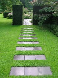 Como é bonito fazer caminhos de jardins com as próprias mãos a baixo custo? Mais de 180 fotos de opções suburbanas de diferentes materiais (telhas, plástico, borracha)