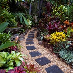 Como é bonito fazer caminhos de jardins com as próprias mãos a baixo custo? Mais de 180 fotos de opções suburbanas de diferentes materiais (telhas, plástico, borracha)