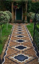 Como é bonito fazer caminhos de jardins com as próprias mãos a baixo custo? Mais de 180 fotos de opções suburbanas de diferentes materiais (telhas, plástico, borracha)