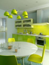 A combinação de cor verde clara em modernos interiores modernos: 185+ (Foto) Design para a cozinha, sala de estar, quarto