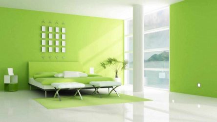 A combinação de cor verde clara em modernos interiores modernos: 185+ (Foto) Design para a cozinha, sala de estar, quarto