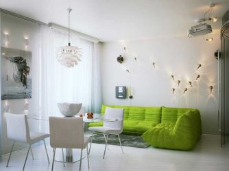 A combinação de cor verde clara em modernos interiores modernos: 185+ (Foto) Design para a cozinha, sala de estar, quarto