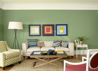 A combinação de cor verde clara em modernos interiores modernos: 185+ (Foto) Design para a cozinha, sala de estar, quarto