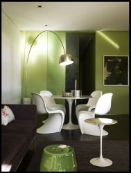 A combinação de cor verde clara em modernos interiores modernos: 185+ (Foto) Design para a cozinha, sala de estar, quarto