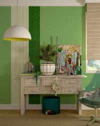 A combinação de cor verde clara em modernos interiores modernos: 185+ (Foto) Design para a cozinha, sala de estar, quarto