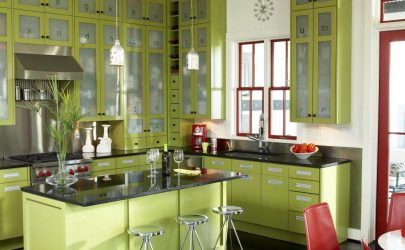 A combinação de cor verde clara em modernos interiores modernos: 185+ (Foto) Design para a cozinha, sala de estar, quarto