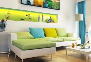 A combinação de cor verde clara em modernos interiores modernos: 185+ (Foto) Design para a cozinha, sala de estar, quarto