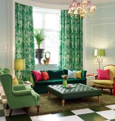 A combinação de cor verde clara em modernos interiores modernos: 185+ (Foto) Design para a cozinha, sala de estar, quarto