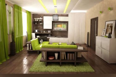A combinação de cor verde clara em modernos interiores modernos: 185+ (Foto) Design para a cozinha, sala de estar, quarto