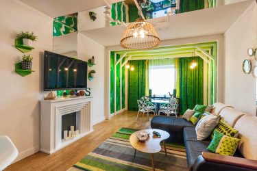 A combinação de cor verde clara em modernos interiores modernos: 185+ (Foto) Design para a cozinha, sala de estar, quarto