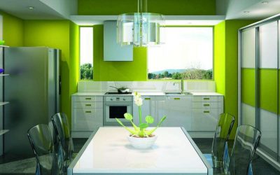 A combinação de cor verde clara em modernos interiores modernos: 185+ (Foto) Design para a cozinha, sala de estar, quarto