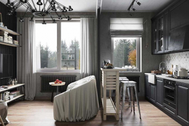Cozinha cinza: 50 tons de variações interiores. 250+ combinações (foto) no design