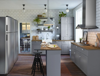 Cozinha cinza: 50 tons de variações interiores. 250+ combinações (foto) no design