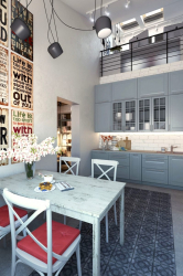 Cozinha cinza: 50 tons de variações interiores. 250+ combinações (foto) no design