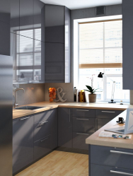 Cozinha cinza: 50 tons de variações interiores. 250+ combinações (foto) no design