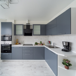 Cozinha cinza: 50 tons de variações interiores. 250+ combinações (foto) no design