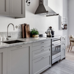 Cozinha cinza: 50 tons de variações interiores. 250+ combinações (foto) no design