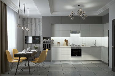 Cozinha cinza: 50 tons de variações interiores. 250+ combinações (foto) no design