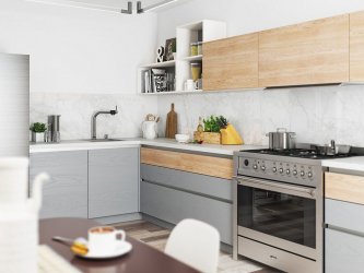 Cozinha cinza: 50 tons de variações interiores. 250+ combinações (foto) no design