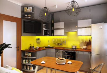 Cozinha cinza: 50 tons de variações interiores. 250+ combinações (foto) no design