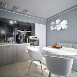 Cozinha cinza: 50 tons de variações interiores. 250+ combinações (foto) no design
