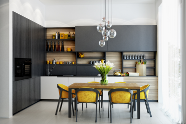 Cozinha cinza: 50 tons de variações interiores. 250+ combinações (foto) no design