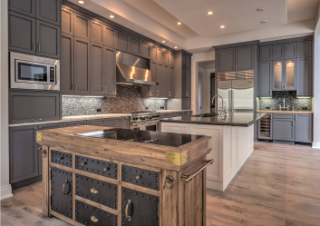 Cozinha cinza: 50 tons de variações interiores. 250+ combinações (foto) no design