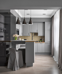 Cozinha cinza: 50 tons de variações interiores. 250+ combinações (foto) no design
