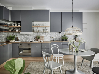Cozinha cinza: 50 tons de variações interiores. 250+ combinações (foto) no design
