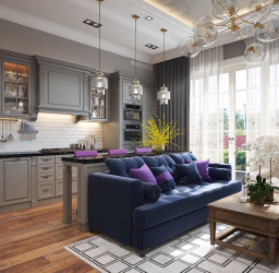 Cozinha cinza: 50 tons de variações interiores. 250+ combinações (foto) no design