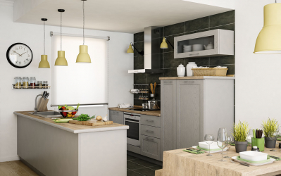 Cozinha cinza: 50 tons de variações interiores. 250+ combinações (foto) no design