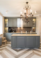 Cozinha cinza: 50 tons de variações interiores. 250+ combinações (foto) no design