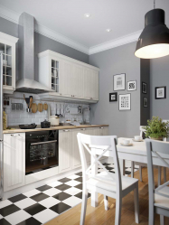 Cozinha cinza: 50 tons de variações interiores. 250+ combinações (foto) no design