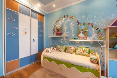 Guarda-roupa no berçário: Como não cometer um erro com a escolha? 205+ (foto) design com opções (guarda-roupa de correr, canto, built-in)