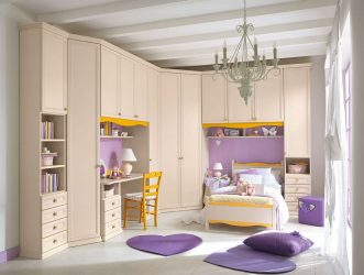 Guarda-roupa no berçário: Como não cometer um erro com a escolha? 205+ (foto) design com opções (guarda-roupa de correr, canto, built-in)
