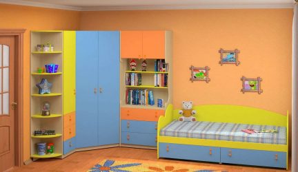 Guarda-roupa no berçário: Como não cometer um erro com a escolha? 205+ (foto) design com opções (guarda-roupa de correr, canto, built-in)