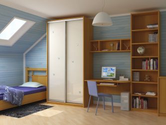 Guarda-roupa no berçário: Como não cometer um erro com a escolha? 205+ (foto) design com opções (guarda-roupa de correr, canto, built-in)