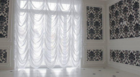 Beleza do ar: cortinas de organza irá adicionar um estilo sofisticado para sua casa. 195+ (Fotos) das variantes brancas combinadas e curtas. Segredos das compras certas