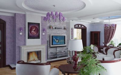 Cor lilás no interior - 210+ (foto) Grande variedade e combinação de cores
